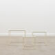 White Isocele nesting tables by Max Sauze France, 70