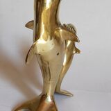 Vintage solid brass dolphins