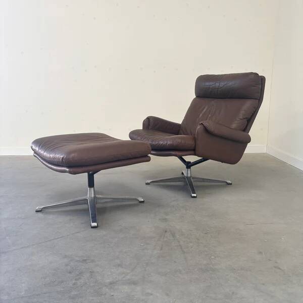 Lounge chair with hocker by Carl Straub, 1960s