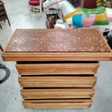 McGuire Rattan and Bamboo Chest of Drawers