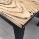 Black farm table and rough top