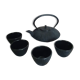 Japanese black cast iron tea set