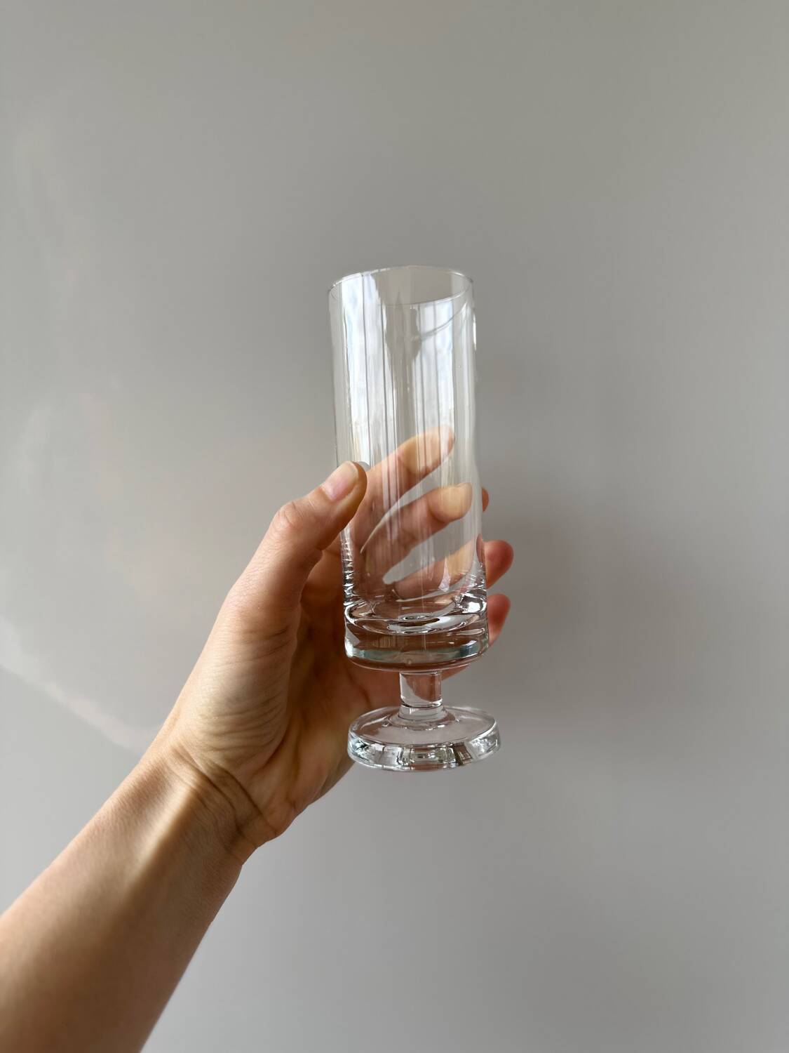 Sleek, designer champagne glasses