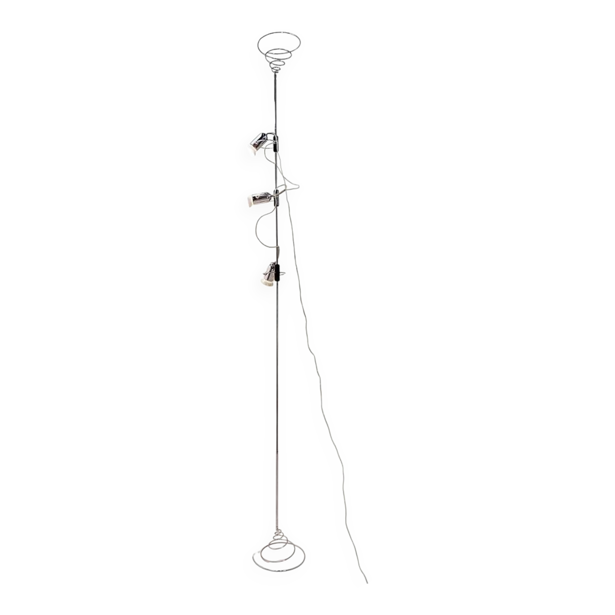 "Cielo-Terra" chrome floor lamp adjustable by Francesco Fois for Reggiani, 1960s