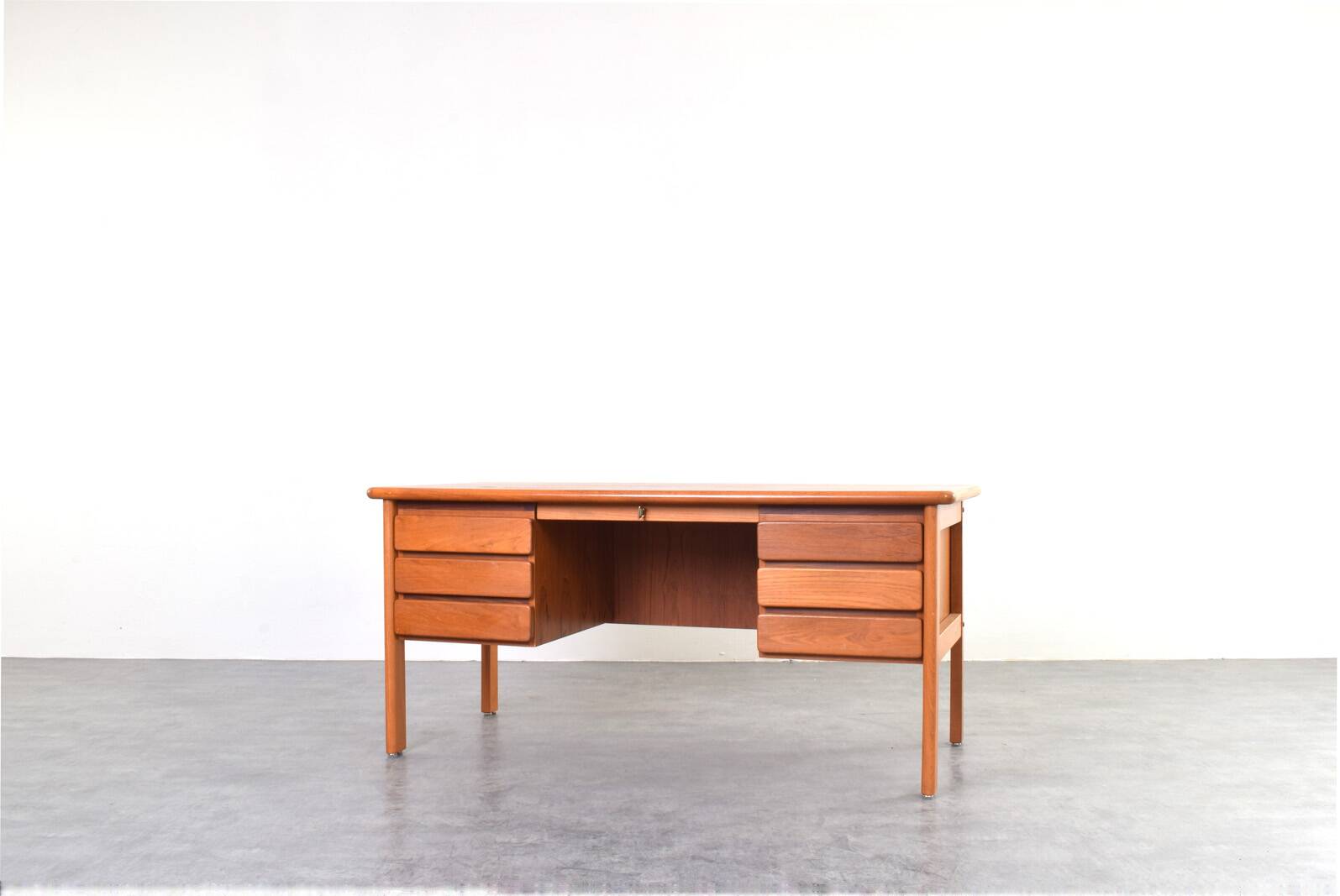 Mid-Century Danish Teak Desk, 1970s.