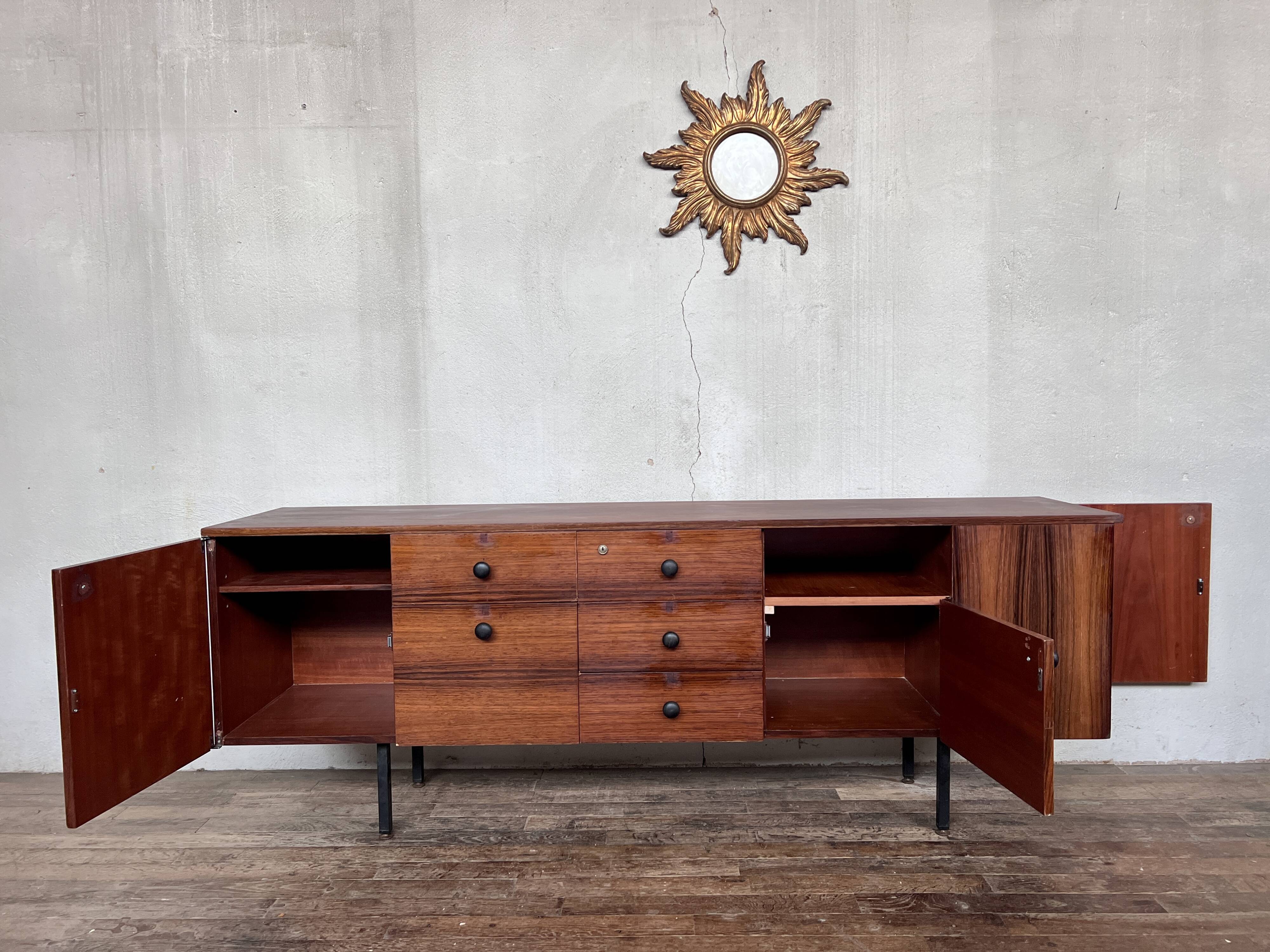Vintage sideboard TV/hifi cabinet in rosewood 1960s