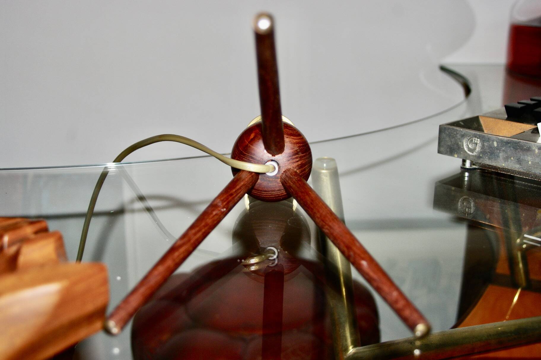 Vintage solid teak lamp by severin hansen 1960