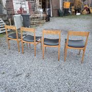 4 chaises scandinave en hêtre des années 60