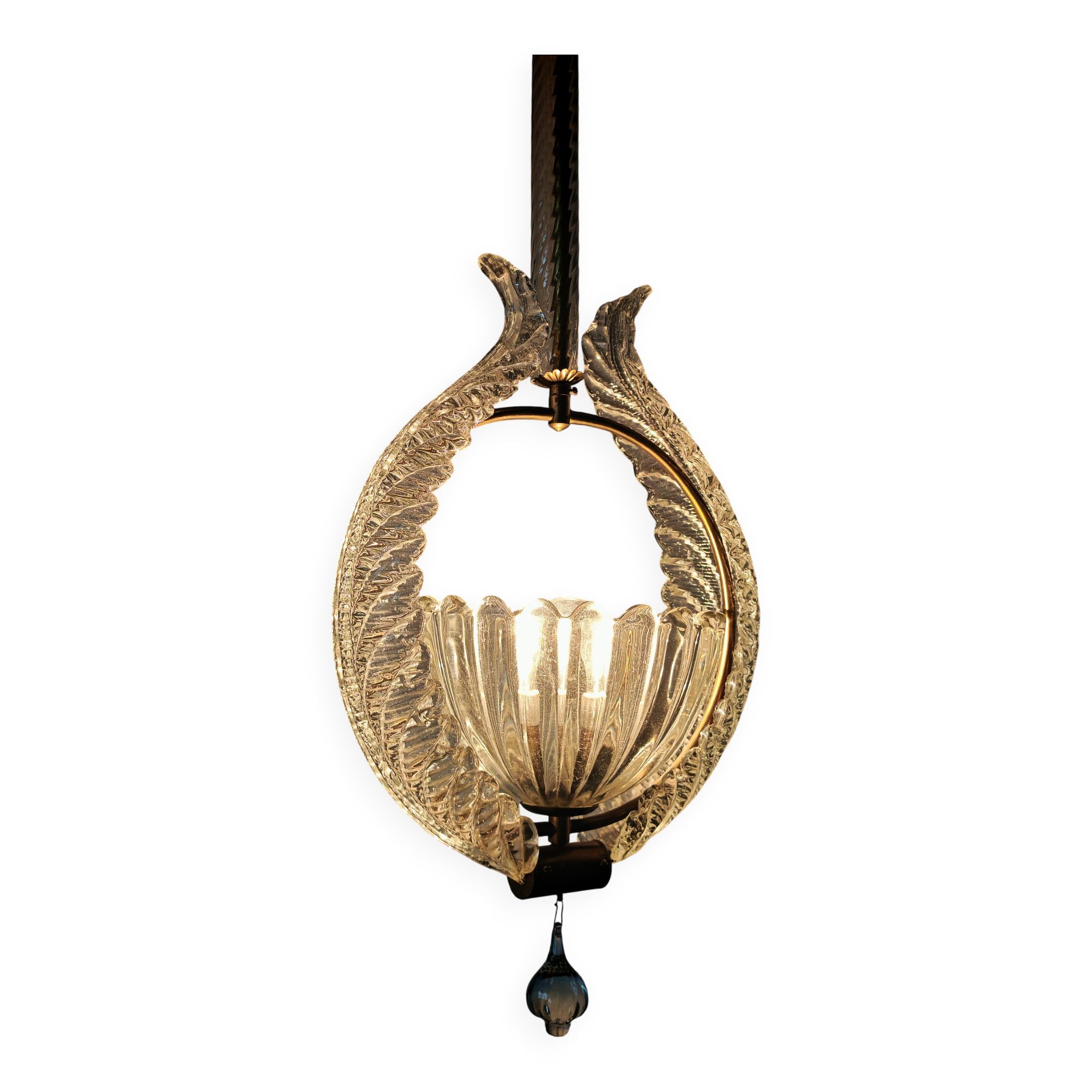 Art Deco Murano Glass Chandelier by Barovier and Toso