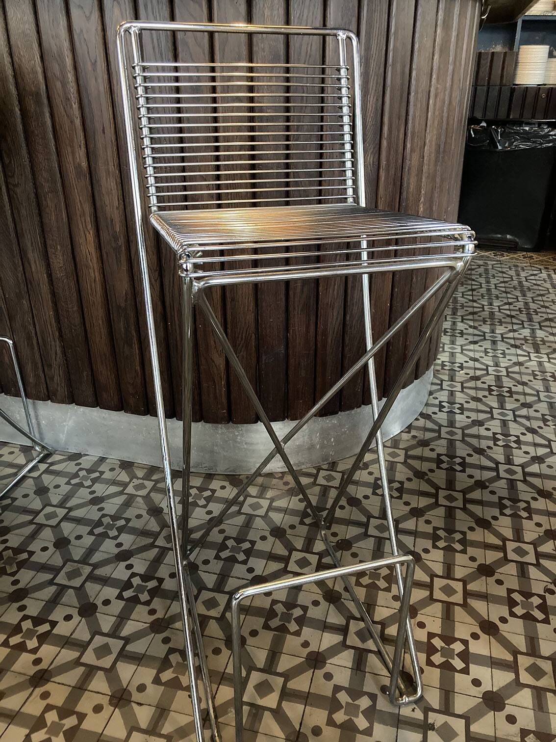 Metal bar stool