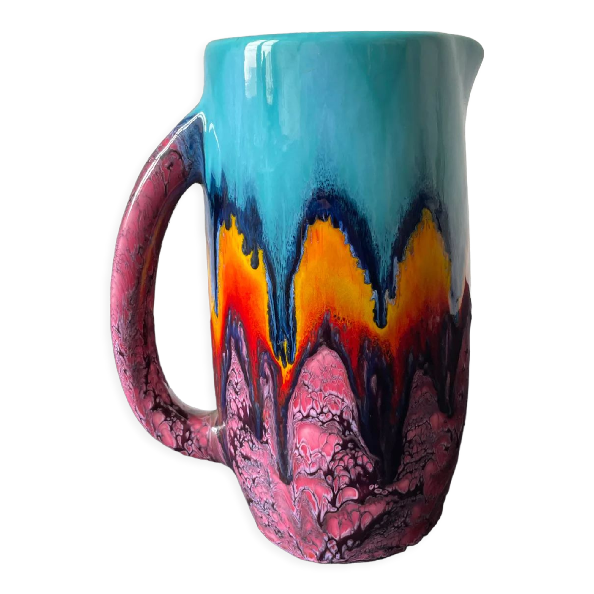 Ricard ceramic pitcher signed o.conguis