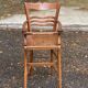 19th century children's high chair in solid wood