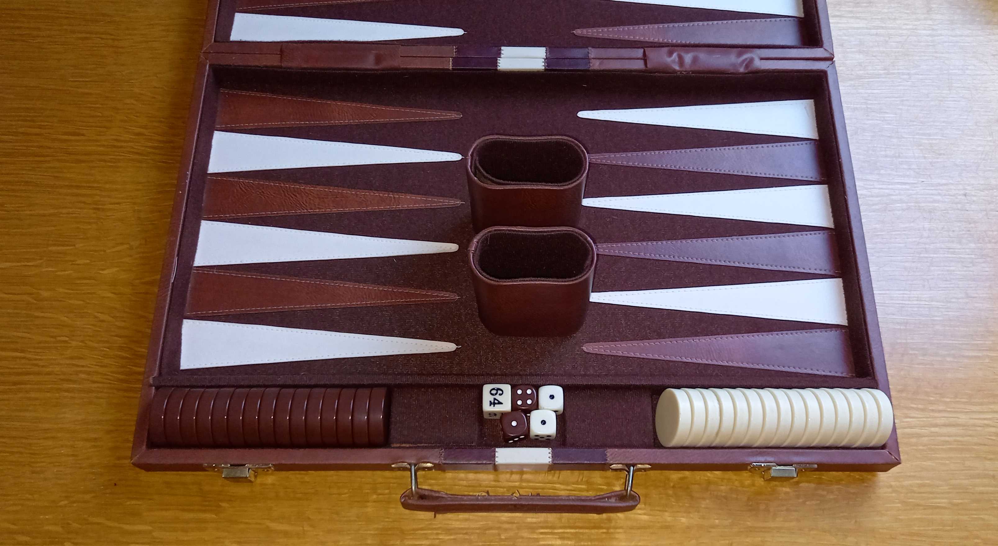 Vintage Foldable Backgammon Case / Game Box