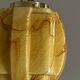 Suspension lustre Art Deco skyscraper in marbled yellow and gold opaline.