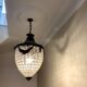 Antique Belgium Beaded Acorn Chandelier