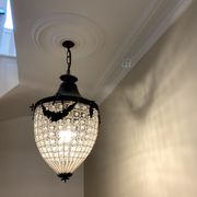 Antique Belgium Beaded Acorn Chandelier