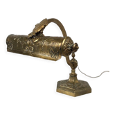 Lampe de bureau articulée, bronze et laiton vers 1900