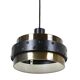 Mid-century brass pendant lamp / 1960s / Danish modern design / black