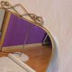 Asymmetric mirror shape free vintage brass