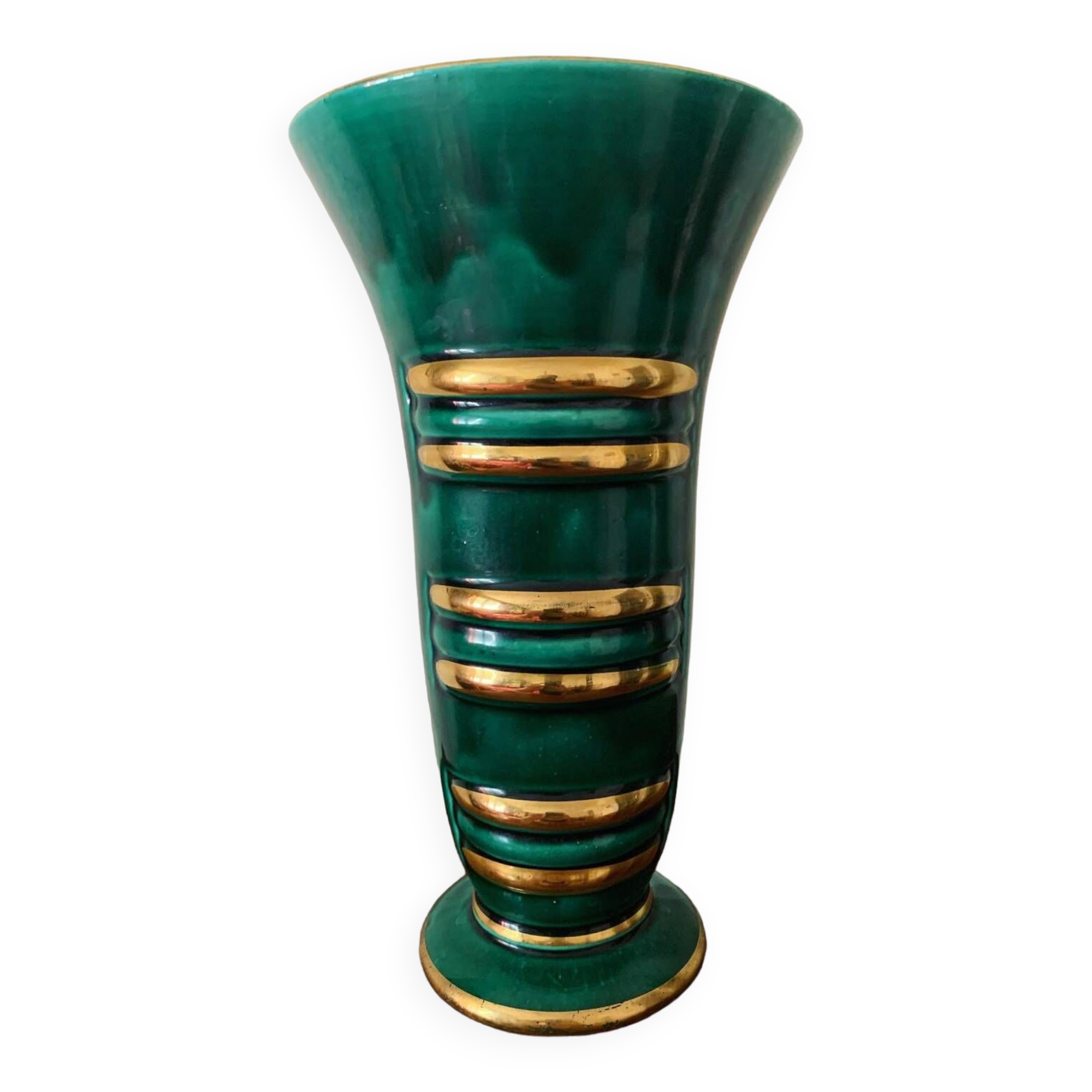 Large Art Deco ceramic vase by B. Letalle, Saint-Clément
