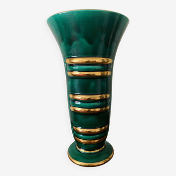 Large Art Deco ceramic vase by B. Letalle, Saint-Clément