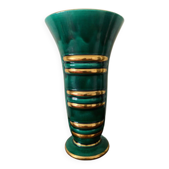 Large Art Deco ceramic vase by B. Letalle, Saint-Clément
