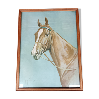 Horse lithograph J.Rivet