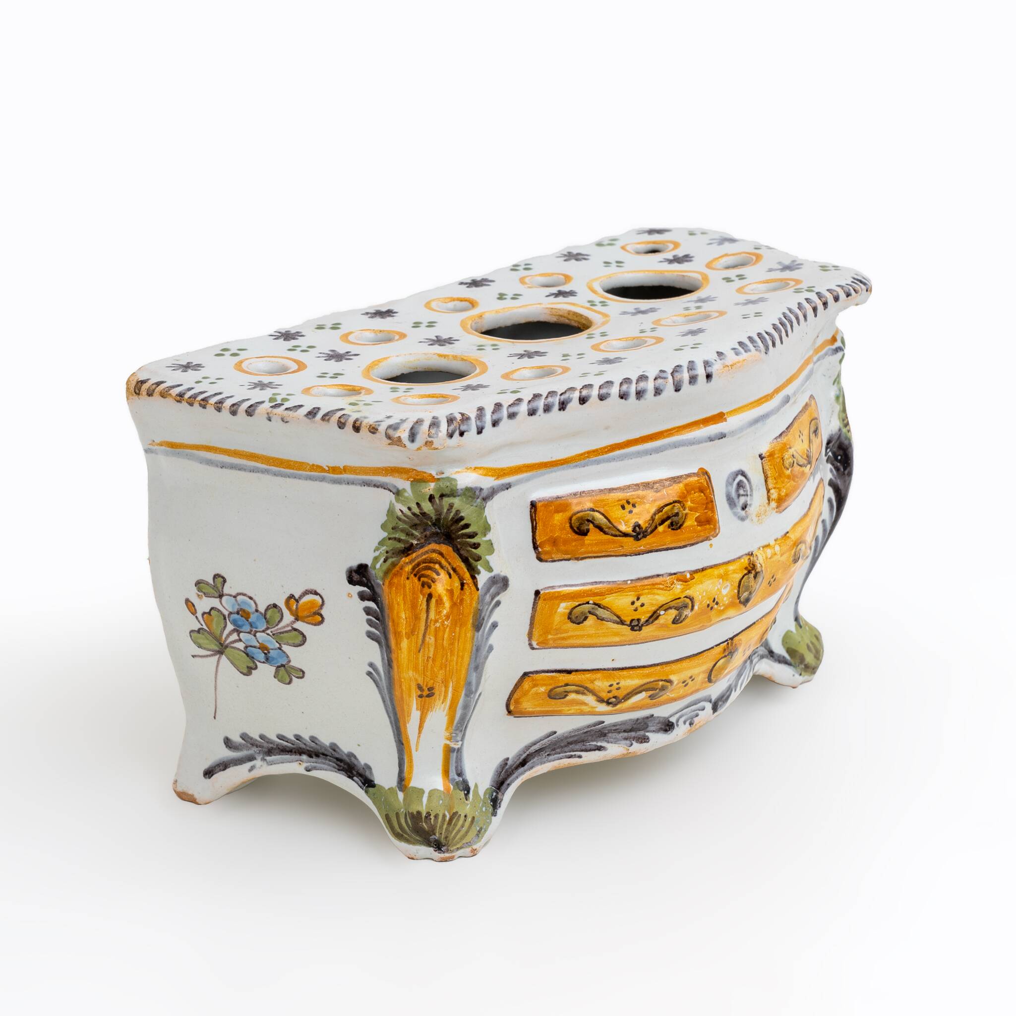 Second Half 18th Century France Shaped Planters "Commode" Nevers Manufactur
