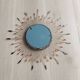 Metal sun mirror, vintage French, 44 cm