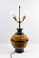 Pied de lampe boule en bois tourné