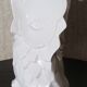 Vase contemporain en forme de hibou, céramique blanche