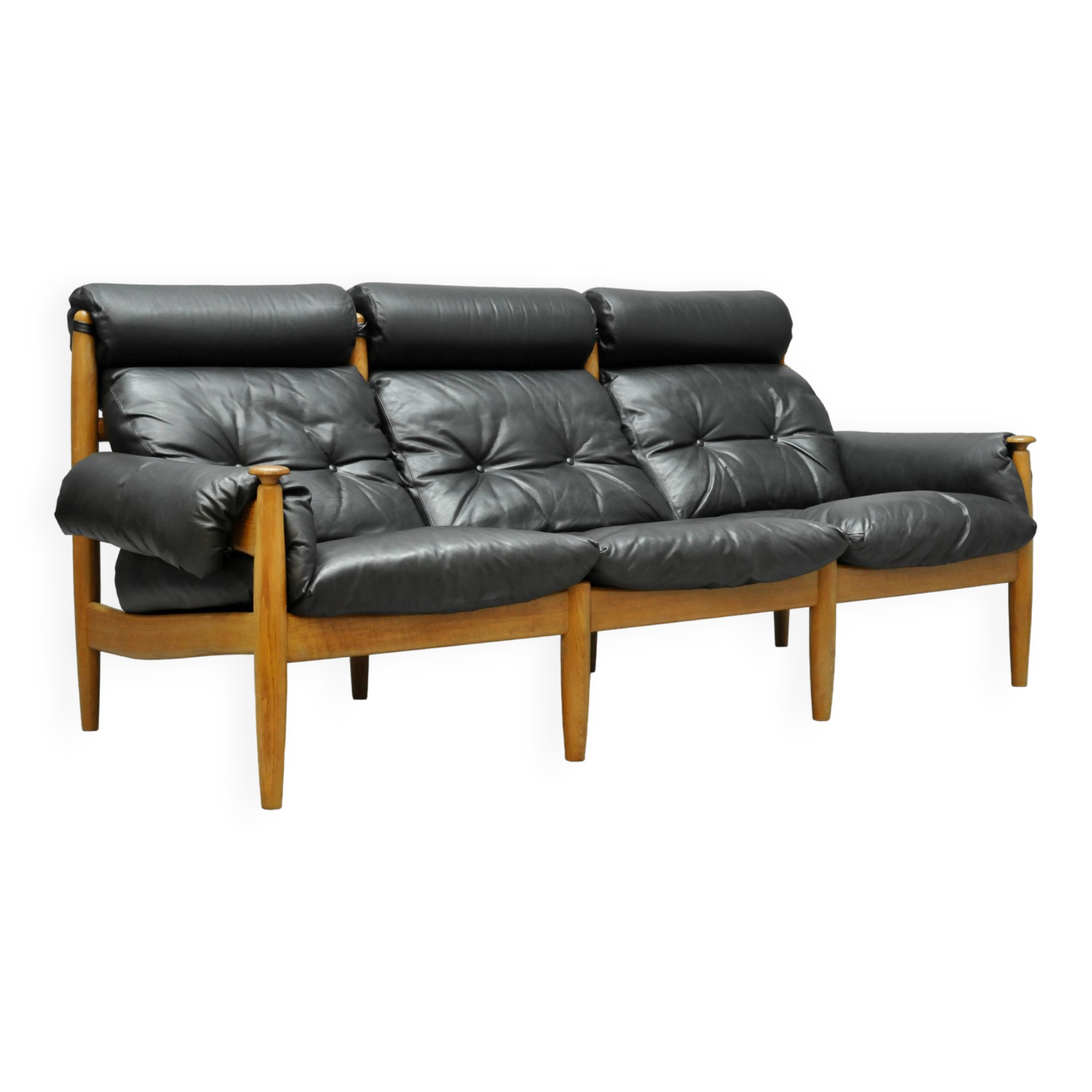 Leather vintage 3 seater sofa