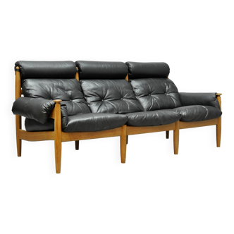 Leather vintage 3 seater sofa