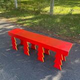 Handcrafted wooden bench
