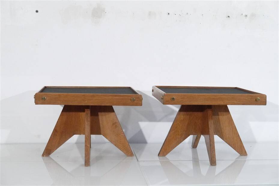 Pair of reconstruction style side tables 1950