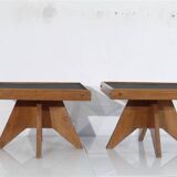 Pair of reconstruction style side tables 1950