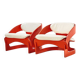 Joe Colombo Pair of Early 4801 Lounge Chairs for Kartell Italy 1964