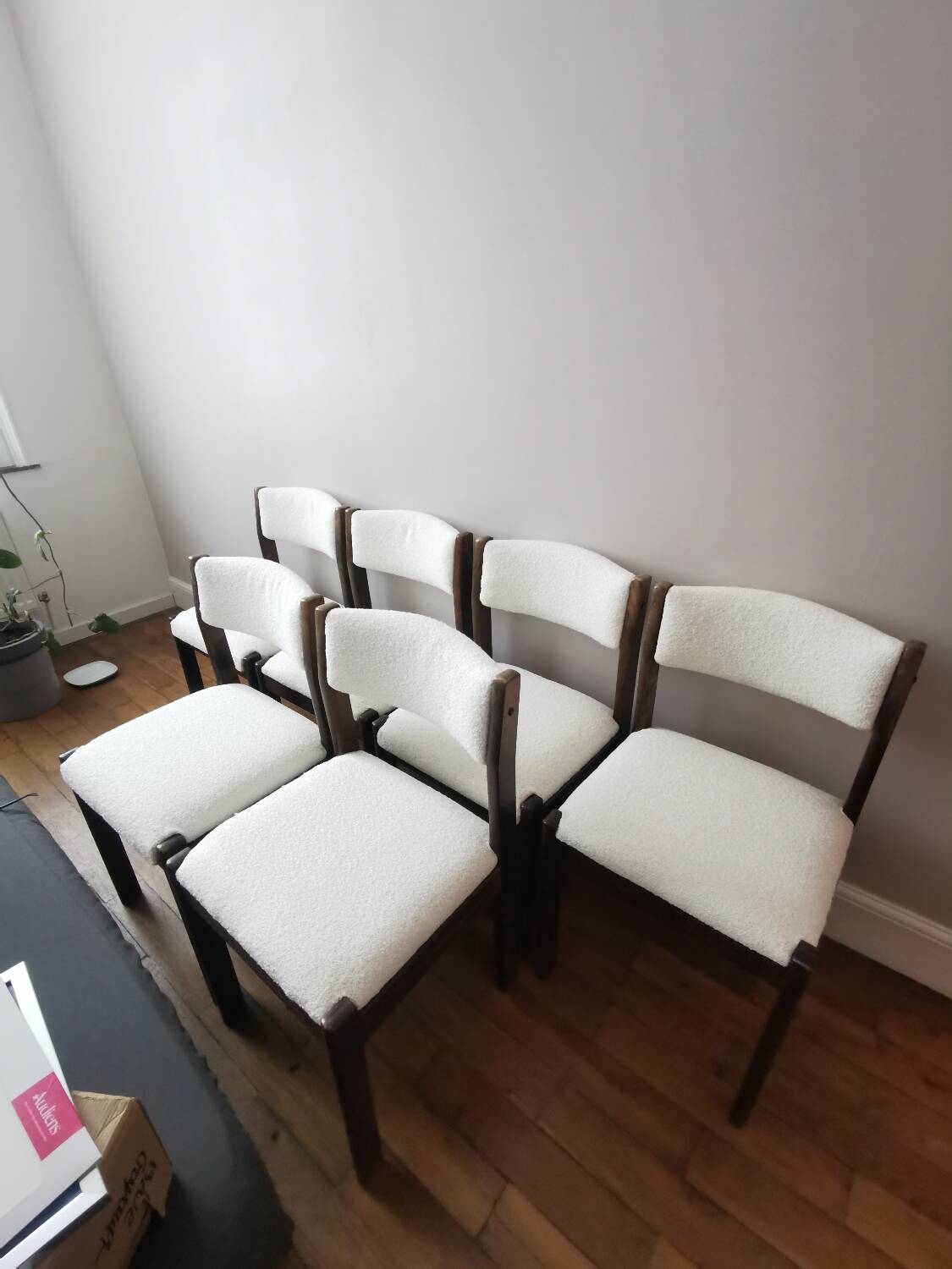 Lot de 6 chaises authentiques Emile Baumann bouclette