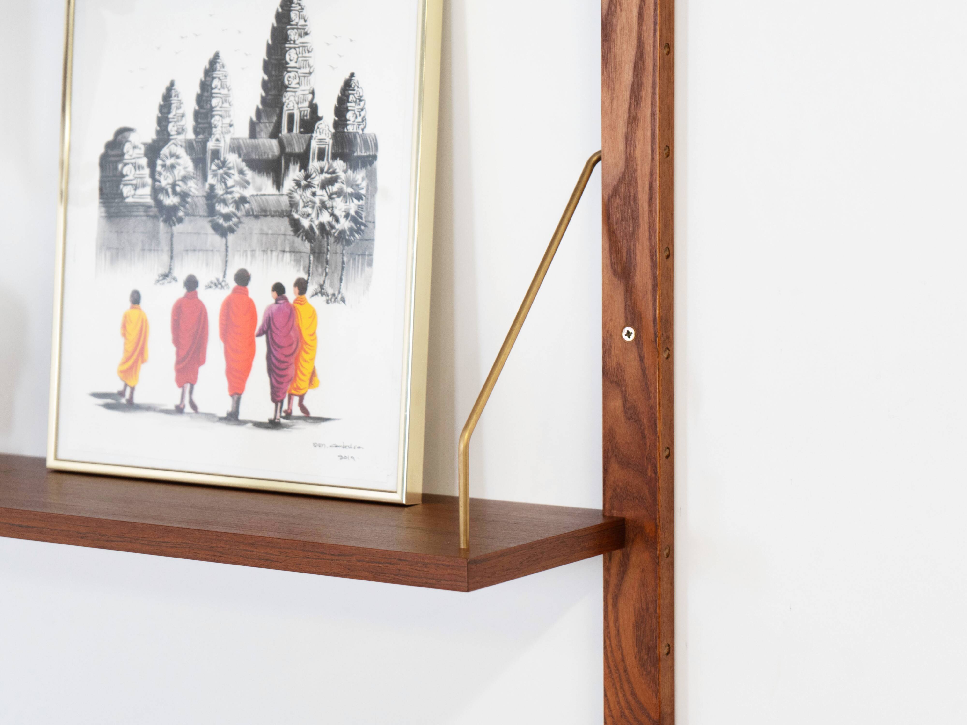Teak modular shelving unit, Danish design, 1960s, made in Denmark