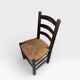 Antique wooden and straw chair – Country / Rustic style