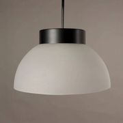 Vintage aluminium and glass pendant light, Italy, 1970s.