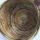 Brass wicker rattan basket from the 70s