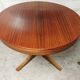 Rosewood extendable round table by Luigi Bartolini. vintage dining room 1960/70