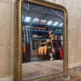 Louis Philippe mirror gilded with gold leaf, mercury mirror from the 19th century.
