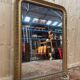Louis Philippe mirror gilded with gold leaf, mercury mirror from the 19th century.