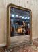 Miroir Louis Philippe doré à la feuille d'or, miroir au mercure XIXe