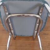 Paire de chaises 60' en velours vert canard