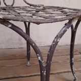 Xix° wrought iron garden chair