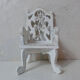 Chair wood and metal for doll's house