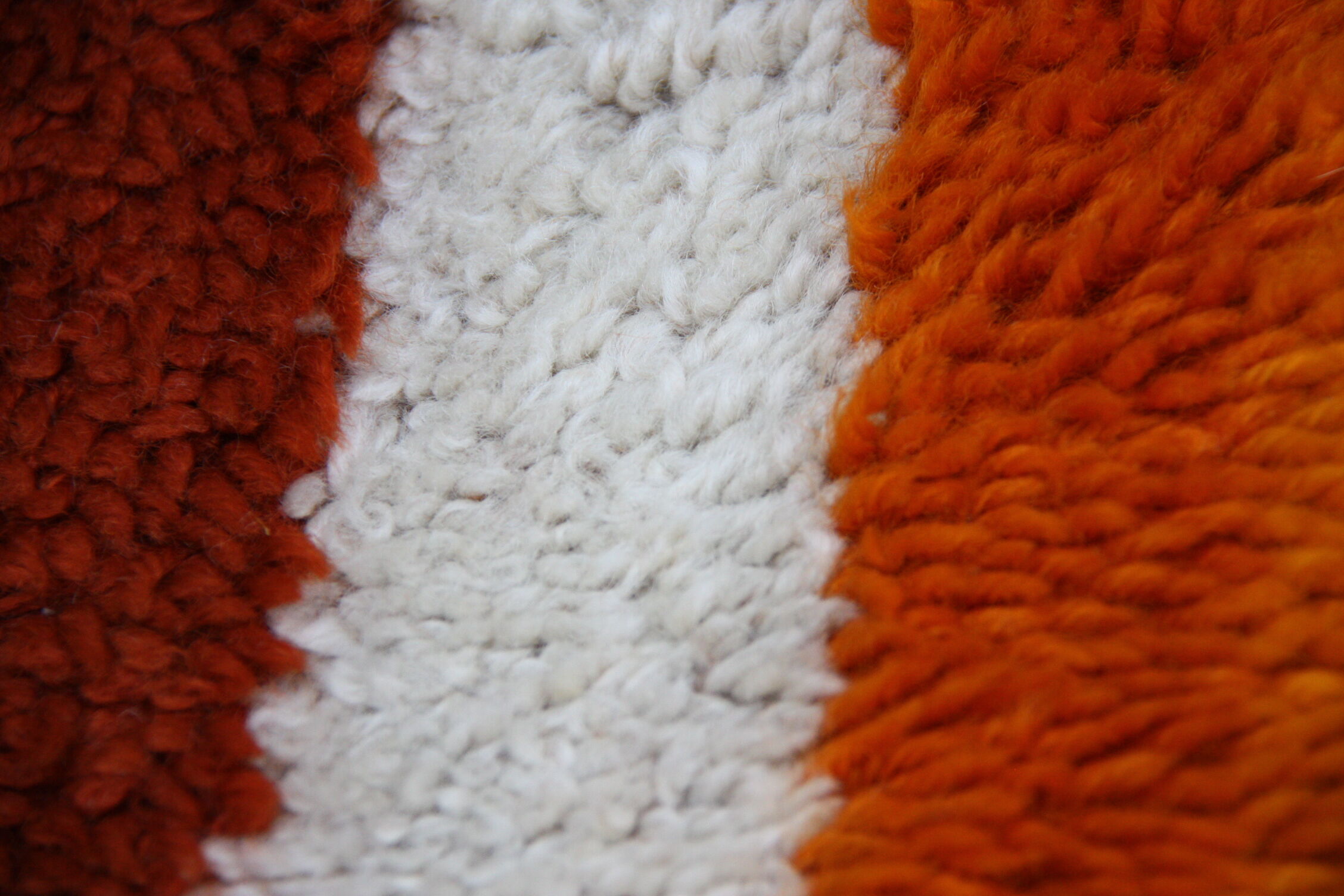 Vintage carpet in wool - 'fity shades of orange' - Germany - 1960's